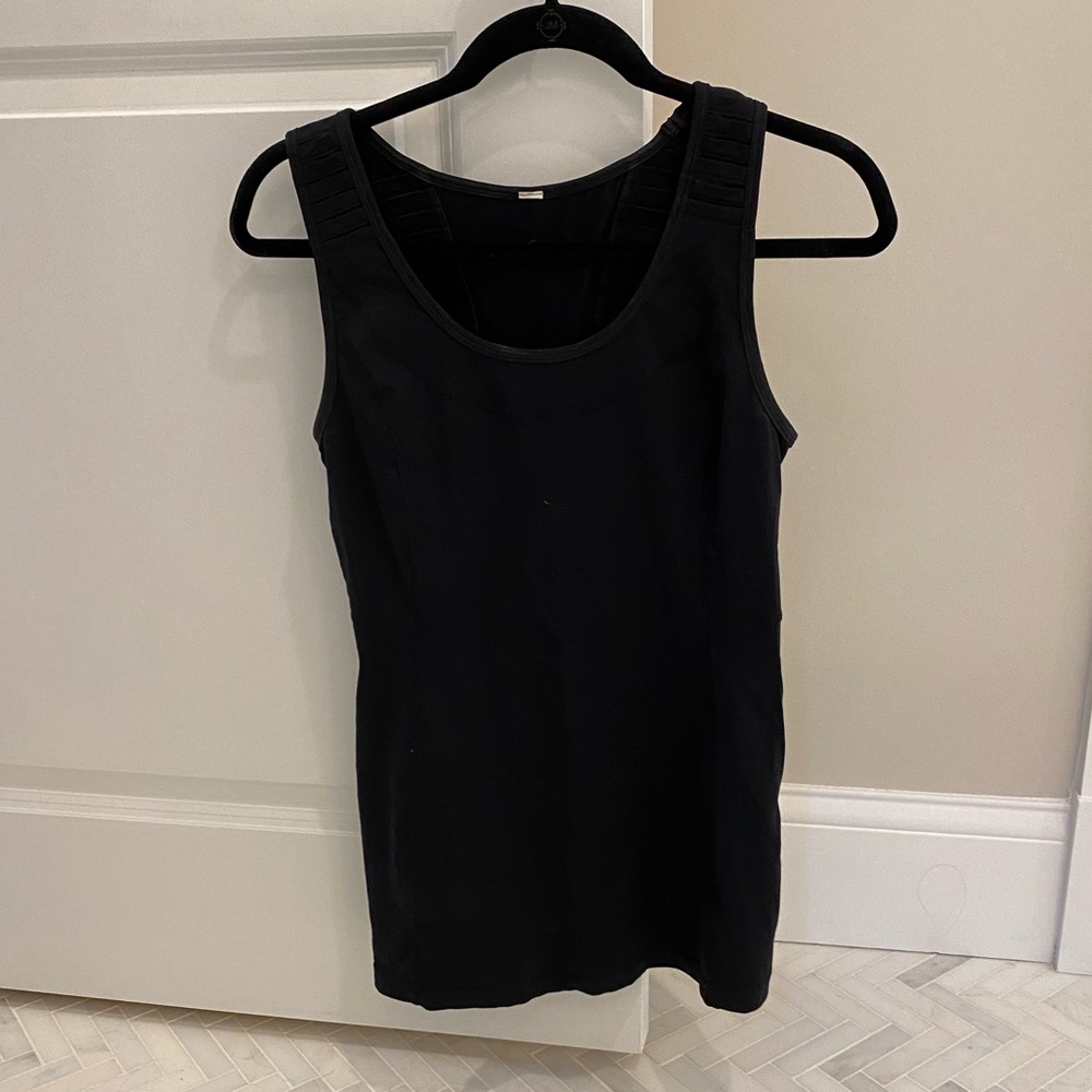 Black Lululemon athletic tank top